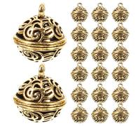 NUOBESTY 20 Mini Campanelli in Lega Vintage 15Mm Ciondoli Campanella Decorativi per Gioielli e Decorazioni Natalizie Artigianali per Borse e Creazioni Fai da Te