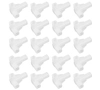NUOBESTY 20 Pezzi Connettori per Armadio in Plastica a T 16mm, Stabili | Giunto, Installazione Semplice, Supporto Rinforzato, per Mobili a Tubo e Organizer Domestici