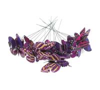 NUOBESTY 20 Pezzi di Picchetti da Giardino per Farfalle Realistiche, Farfalle Artificiali con Doppie Realistiche, Ornamenti per Vasi di Fiori, Decorazioni per La Casa E Il Giardino.