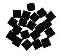 NUOBESTY 20 Pezzi Inserto in Spugna per Anelli per Gioiellieri, Nero, 5x5 | Cuscino per Scatola, Fori Casuali, per Fedi e Orecchini, Adatto a Fiere e Mostre