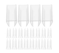 NUOBESTY 20 pezzi porta etichette in plastica trasparente porta etichette prezzo da morsetto etichette prezzo titolare etichetta titolare display per supermercato scaffale in legno