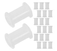 NUOBESTY 20 Pezzi Puleggia per Nastro Bianco in Plastico per Lettore Cassette, Montaggio Facile e Compatibilità per Riparazione Professionale di Registratori Tape