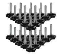 NUOBESTY 20 Pezzi Vite Dado a Manopola Filettata M8X40 MM in Plastica Nera Manopola di Serraggio Manuale a Stella per Utensili Macchinari e Progetti Fai da Te in Spazi Compatti