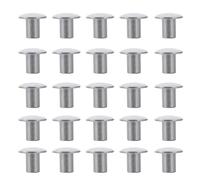 NUOBESTY 200 Pezzi Rivetti in Alluminio a Testa Piatta Semi-Cavi Rivetti Resistenti per Uso Domestico Ferramenta Fai da Te Struttura Solida e Alta Resistenza alla Corrosione Adatti per