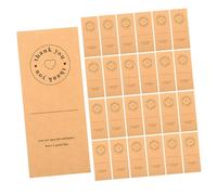 NUOBESTY 200pezzi Adesivi in Carta Kraft di Ringraziamento Etichette Adesive per Confezioni Regalo Scatole Feste Chiusure Sicure per Piccole Imprese