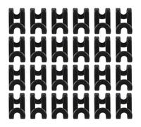 NUOBESTY 24 Ganci per Grucce Doppia Testa in Plastica Abs, Ganci di Collegamento Antiscivolo Salvaspazio per Organizzatore Armadio, Set 24 Pezzi per Appendiabiti e Portaoggetti