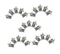 NUOBESTY 25 Pezzi Fibbia Dello Scaffale Supporto Frigo Cremagliera Ganci Reggimensola Frigoriferi Regolabile Clip Ripiani Del Frigorifero Fascia Silver Acciaio Inossidabile
