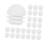 NUOBESTY 25 Pezzi Tappo di tubo spina sferica tappi plastici tappo di finitura per mobili tappo terminale del tubo Coprigambe per mobili da esterno coprigambe della sedia bianca