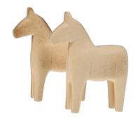 NUOBESTY 2pcs Statua Cavallo Svedese vuoto Ornamento Dipingi il tuo cavallo Decor Cavallo Figura Cavallo Scultura Cavallo Giocattoli Cavallo Incompiuto Modellazione Cavallo Artigianato Fai da Te
