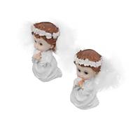 NUOBESTY 2pezzi Angeli Inginocchiati in Decorazioni di Natale Statuette di Angeli Custodi con Appendici Ornamenti da Giardino per Feste di Compleanno Battesimo e Decorazioni Preghiera