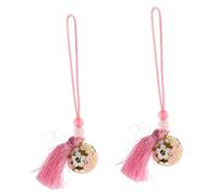 NUOBESTY 2pezzi Ciondolo Portafortuna Giapponese Omamori Kinkakuji Con Campanella Ciliegio Per Telefono e Borsa Amuleto Benedizione Protezione Feng Shui Charm Decorazione Regalo Buona Fortu