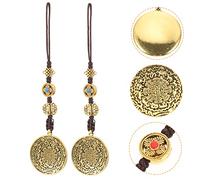 NUOBESTY 2pezzi Collana Tibetana Stile Vintage Con Pendente in Metallo Resistente Accessorio Unisex Per Uomo e Donna Design Unico e Retrò Confortevole Adatta Ogni Outfit