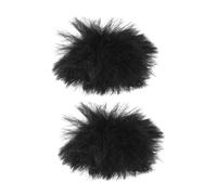 NUOBESTY 2Pezzi Coperture Antivento per Microfono Professionale Protezione Peluche per Streaming e Registrazione Compatibile Dimensioni Standard