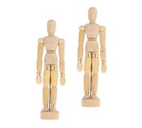 NUOBESTY 2pezzi Modelli Umani in Legno Articolati Figure Snodabili per e Pittura Manichini in Legno Mobili per Studi Anatomici e Pratica