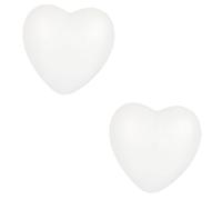 NUOBESTY 2pezzi Palline Polistirolo Forma di Cuore per Decorazioni Feste Matrimoni e per Natale e Personalizzabili con e Colla