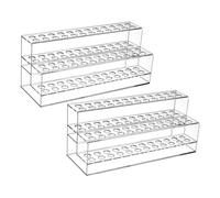 NUOBESTY 2pezzi Portapenne per Scrivania Strati Organizzatore Pennelli Espositore Penne Trasparente per Contenere Vari Tipi di Penna