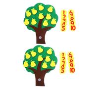 NUOBESTY 2sets Numeri Sull Albero Giocattolo in Feltro Forme di Pere per Ragazzo Ragazza Ragazza Piccoli Giochi di Matematica per Scuola Materna Centri Matematici Educativi