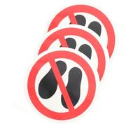 NUOBESTY 3 Adesivi di Sicurezza Vietato Calpestare Autoadesivi Rotondi Resistenti per Fabbriche e Officine Segnale di Avvertimento Antistrappo per Aree Pericolose Etichette di Sicurezza