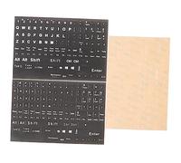 NUOBESTY 3 Fogli English Keyboard Stickers Adesivi per Tastiera Facili Applicare e Rimuovere per Tastiere Meccaniche e Aggiornamento