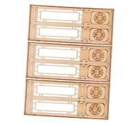 NUOBESTY 3 Pezzi Miniature Wooden Double Door For Dollhouse Functional Huistyle Architecture For Diy Projects And Creative Decor