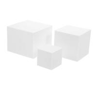 NUOBESTY 3 Pezzi Modello di cubo bianco per piazze schiuma modello di cubo fotografico oggetto di fotografia geometrica Oggetti di fotografia cubi fotografici Di legno bianca