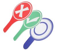 NUOBESTY 3 Pezzi Paddles Colorate per Votazioni e Giudizi in Classe Mano in Schiuma Resistente per Eventi e Interazioni Studenti