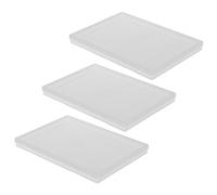 NUOBESTY 3 pezzi Scatole Trasparenti Organizer PP Contenitori Riutilizzabili per Utensili e Piccoli Oggetti Scatola Portaoggetti Compatta per Gioielli e Accessori Design Sottile e Leggero