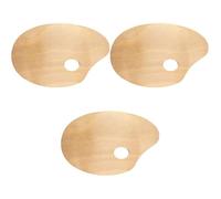 NUOBESTY 3 Pz tavolozza per Pittura su Legno Pittura a Olio Pallet di Vernice tavolozza di Colori con Coperchio Padella Pallet per la Pittura Tavolozza pittorica Forniture d'Arte bambù