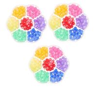 NUOBESTY 3 Scatole Delicate Perle Acriliche Perline con Lettere Dell'alfabeto Perline Luminose Clip di Perline Colorate Perline di Lettere Perle Estetiche Perline Sagomate Acrilico