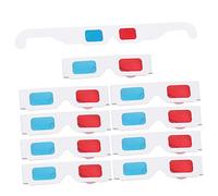 NUOBESTY 3 Set 3d Da Cinema in Stile 3d 3d Rosso Accessorio Per Bicchieri Di Carnevale Carta 10 Pezzi*3