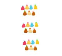 NUOBESTY 3 Set Accessori di Natale Mini Ornamento Natalizio Mini Albero di Natale Paillettes Costume da Albero Divertenti Cappelli di Natale Toppers Berretto Lana Vergine 7 Pezzi * 3