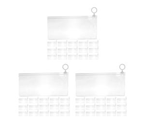 NUOBESTY 3 Set Borsa Cancelleria Trasparente Stationery Box Portapenne Penna Documento Pochette Trucchi Astucci Trasparenti Per Penne Sacchetti Porta Matite Pvc Transparent 30 Pezzi * 3