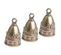 NUOBESTY 3 Set Campanelli Eolici in Ottone Piccole Campane d'Epoca Mini Campanelli per La Creazione di Gioielli Piccole Campane per L'artigianato Perline Campane per Artigianato 3 Pezzi*3