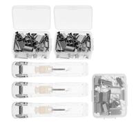 NUOBESTY 3 Set Dispenser per Fermagli Trasparenti Riutilizzabili Portatile Spillatrice Clip per Carta Multifunzionali per Ufficio Scuola e Casa Include Ricariche