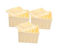 NUOBESTY 3 set Pressa per Tofu e Formaggio in Plastica Sicura Stampo Compatto per Preparazione Te di Tofu e Formaggi Casa Strumento Pratico e Leggero per Cucina Familiare