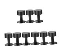 NUOBESTY 3 Set Titolare della Porta Paraurti Fermaporta ASSE Portiera della Macchina Campana Campanello di Casa Impedire alla Porta di Sbattere Tappi Acciaio Inossidabile Black 3 Pezzi * 3