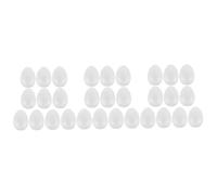 NUOBESTY 3 Set Uova Dipinte di Pasqua Uova di Pasqua Bianche Artigianato delle Uova Easter Egg Easter Decoration Decorazione di Pasqua Fai da Te Spuma Uova Schiuma Bianca 10 Pezzi * 3