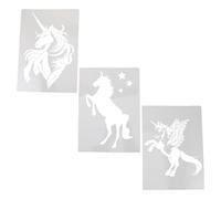 NUOBESTY 3 Stencil per Cavalli - Decorazioni Festive con unicorni, Animali Natalizi, Texture Modello per Biglietti da Parete, cartelli in Legno, sottobicchieri, Tele, Decorazioni per la casa