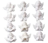 NUOBESTY 30 Pezzi Angeli in Resina per Decorazioni Artigianali Piccoli Charm Flatback Ornamenti Barocco per Custodie Smartphone Te Accessori Durevoli e Resistenti