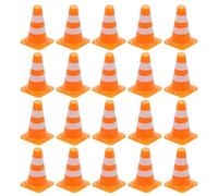 NUOBESTY 30 Pezzi Mini Coni Stradali Giocattoli Simulazione Barriera Stradale Puntelli per Bambini Set di Giochi Educativi Interattivi per Segnaletica Stradale