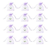 NUOBESTY 30 Sacchetti Vuoti in Rete Coulisse per Lavanda 5g Bustine Profumate per Erbe Aromatiche Aromaterapia e Decorazioni Matrimonio Piccoli Sacchetti Traspiranti per Casa e Viaggio
