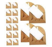 NUOBESTY 30 Set Buste Mini Kraft Carta con Chiusura Buste Vintage per Inviti Feste Compleanni Matrimonio Biglietti Piccoli per Progetti DIY