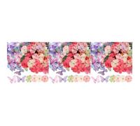 NUOBESTY 300 Pz Farfalle Doppio Colori Misti + Fiori Colori Misti 50 Pezzi Floreale Decorazioni di Farfalle per Feste Decorazioni Feste addobbi Feste Applique per Ornamenti Nuziali