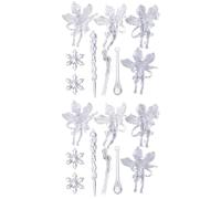 NUOBESTY 32 Pezzi 1 Set Di Pendenti Con Ciondolo A Forma Di Fiocco Di Neve Ornamenti Per Albero Di Natale Decorazioni In Muratura Ciondolo Natalizio Mini Decorazioni Natalizie Scena