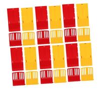 NUOBESTY 32 Pezzi Miniature Traffic Barricade Realistic Micro Landscape Construction Fence Lightweight And Sturdy Mini Road Barrier For Model Villages And Diy Scenes