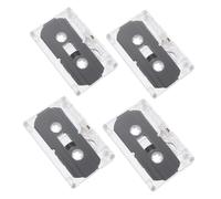 NUOBESTY 4 Nastri a Cassetta Vuoti Registrabili Da 30 Minuti Custodia Trasparente, Nastri Audio Registrazione Cassette Fai Da Te Per Messaggi Vocali e Musica Vintage Per Appassionati Retrò