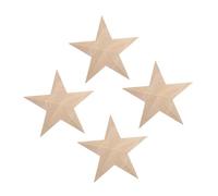 NUOBESTY 4 Pezzi Appliques in Intagliato Forma Stella Punte Decorazioni in Massello Non Verniciate per Mobili Letti Armadi e Porte Accessori Vintage per da Te