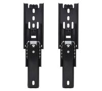 NUOBESTY 4 Pezzi Guide per Cassetti Heavy Duty a Montaggio Inferiore Nero | Acciaio Laminato a Freddo, Scorrimento Telescopico a Tre Sezioni, Hardware Incluso per Mobili e Vanità