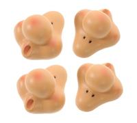 NUOBESTY 4 Pezzi Materiale per Viso di Folletti in Resina Espressioni Facciali Realistiche, Facile da Installare, per Creazioni di Bambole e Progetti Artigianali Primaverili