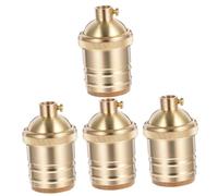 NUOBESTY 4 Pezzi Retro Portalampada In Rame Convertitore Lampadina Lampadine Spina Pendente Catena Di Trazione Lampada Da Esterno Con Presa Cavo Di Prolunga Interruttore Luce Chiave